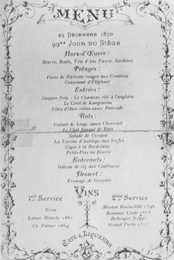 Menu de restaurant en 1870 Menu-siegedeparis